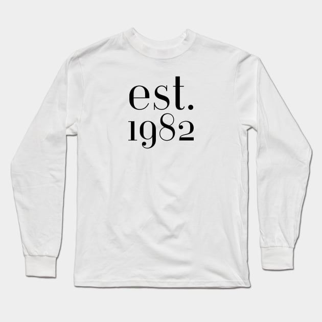 Year Of Birth Long Sleeve T-Shirt by HobbyAndArt